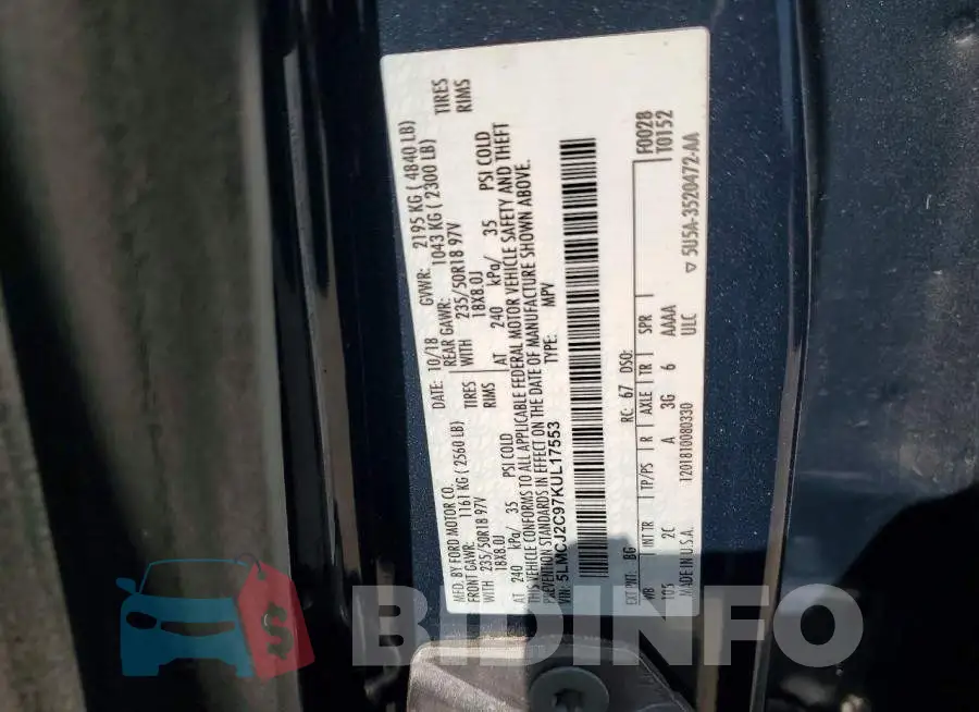 5LMCJ2C97KUL17553 Photo# 13