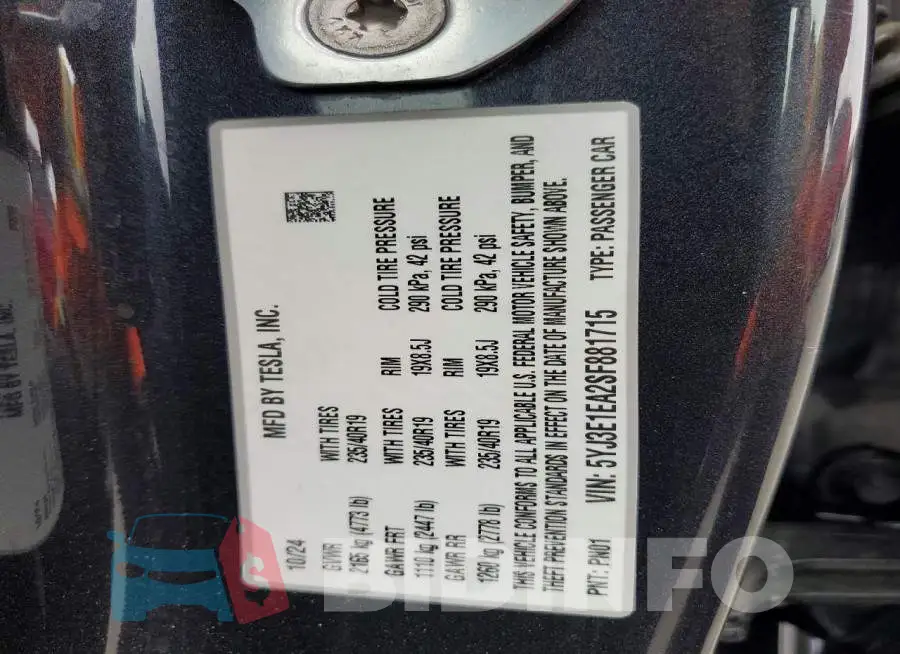 5YJ3E1EA2SF881715 Photo# 12