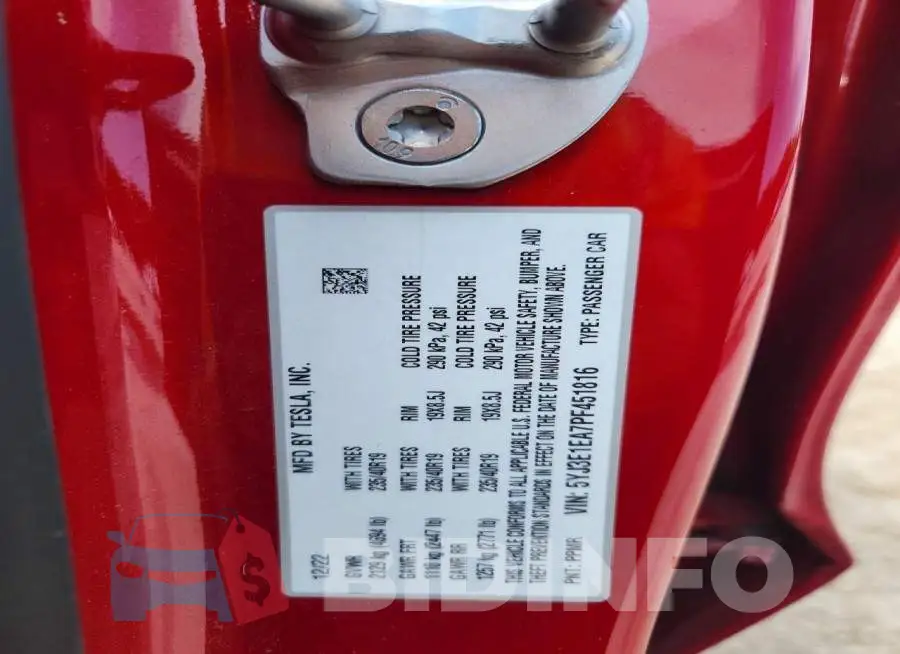 5YJ3E1EA7PF451816 Photo# 12
