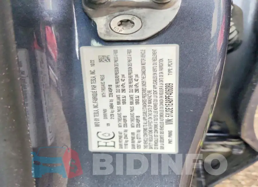5YJ3E1EA8PF406089 Photo# 12