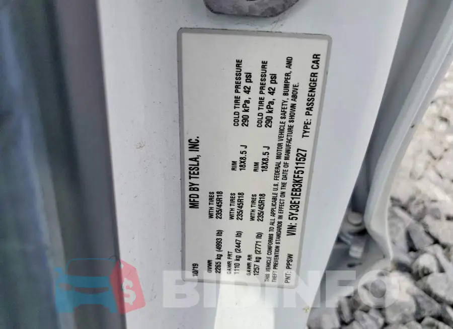 5YJ3E1EB3KF511527 Photo# 12