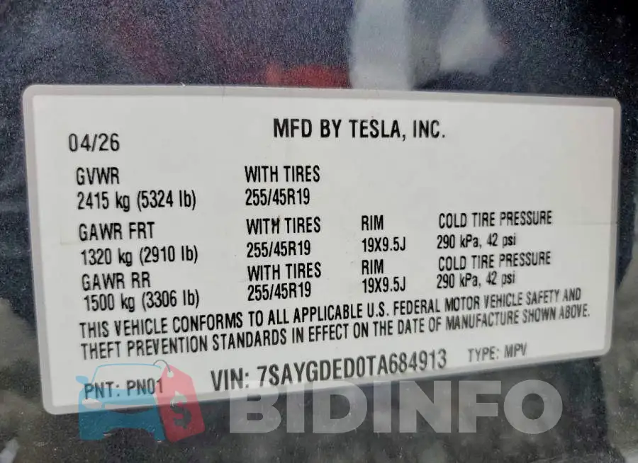7SAYGDED0TA684913 Photo# 13