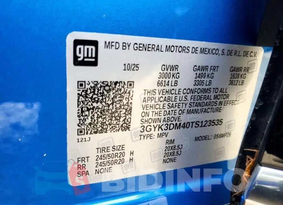 3GYK3DM40TS123535 Photo# 13