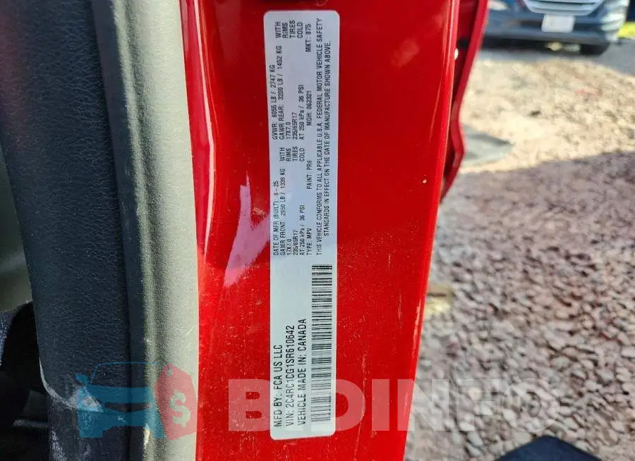 2C4RC1CG1SR610642 Photo# 13