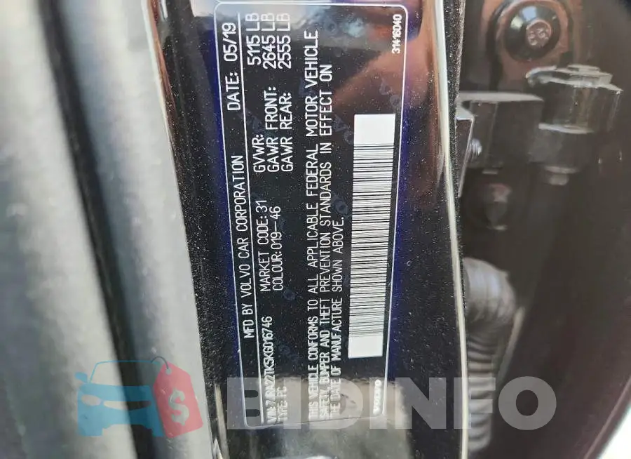 7JRA22TK5KG016746 Photo# 12