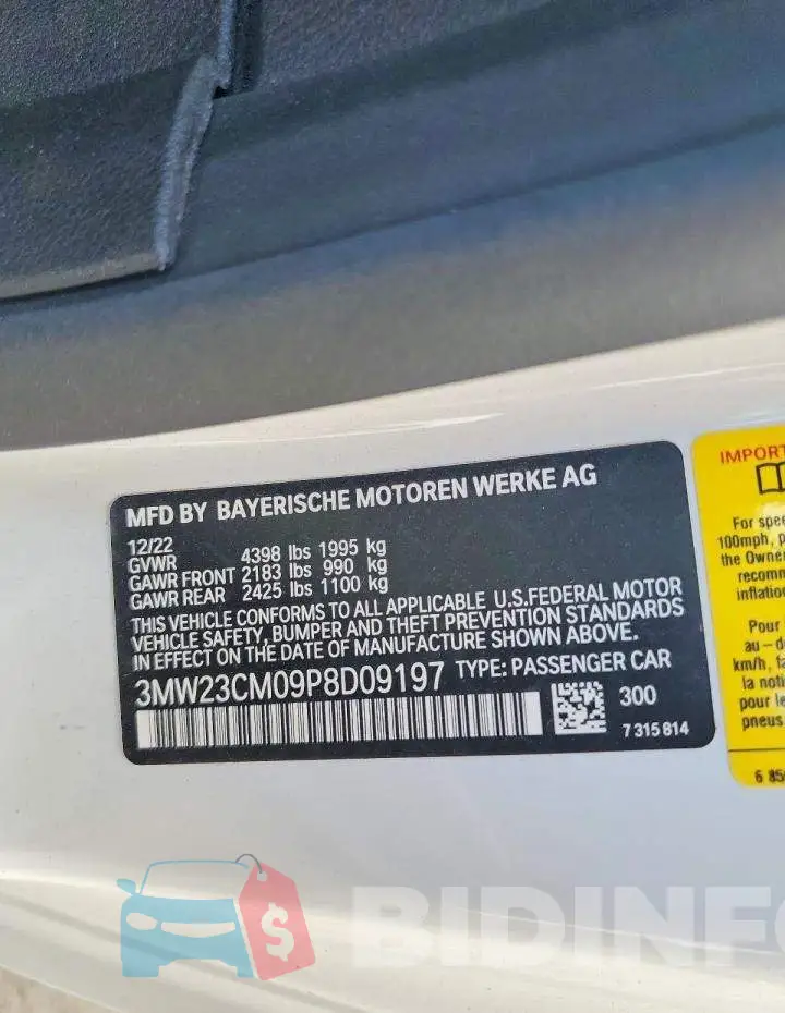 3MW23CM09P8D09197 Photo# 12