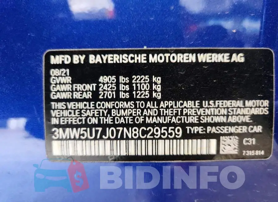 3MW5U7J07N8C29559 Photo# 12