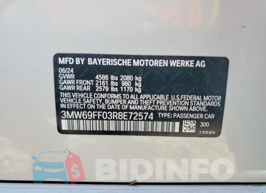 3MW69FF03R8E72574 Photo# 12