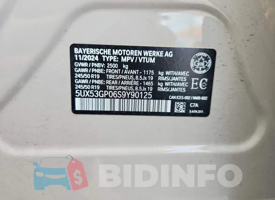 5UX53GP06S9Y90125 Photo# 13