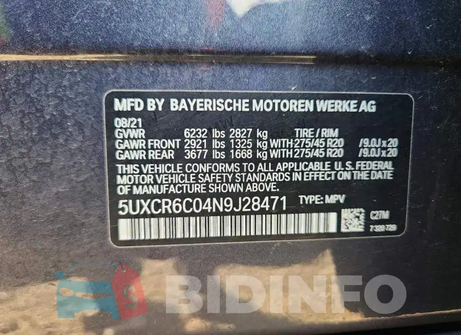 5UXCR6C04N9J28471 Photo# 13