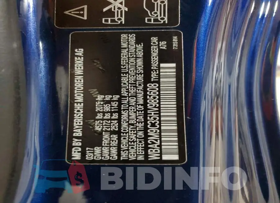 WBA2M9C35HV985608 Photo# 13