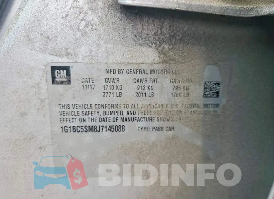 1G1BC5SM8J7145088 Photo# 12