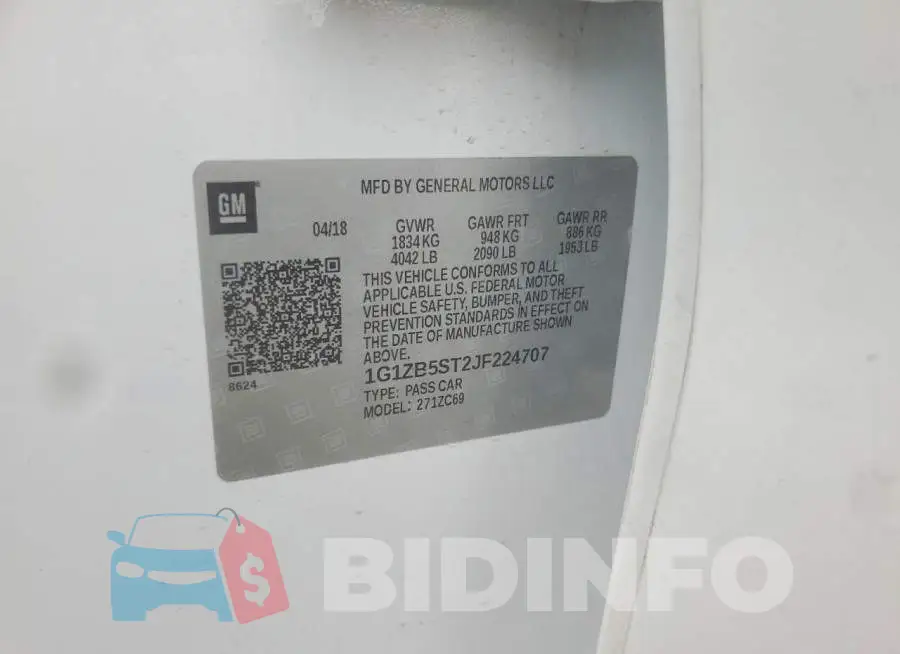 1G1ZB5ST2JF224707 Photo# 12