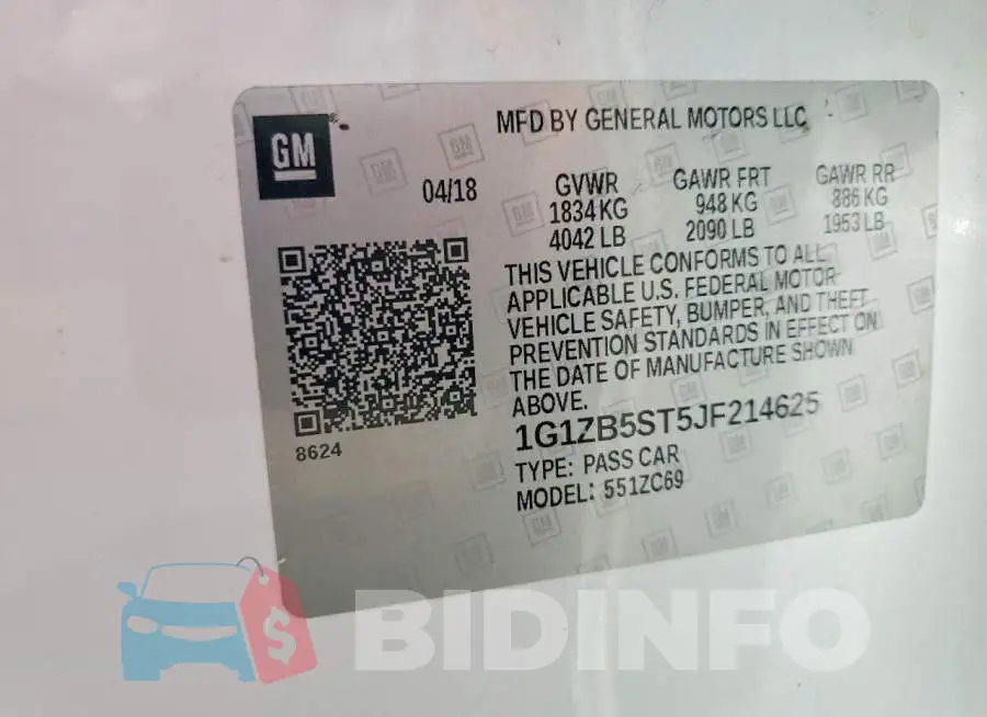 1G1ZB5ST5JF214625 Photo# 12
