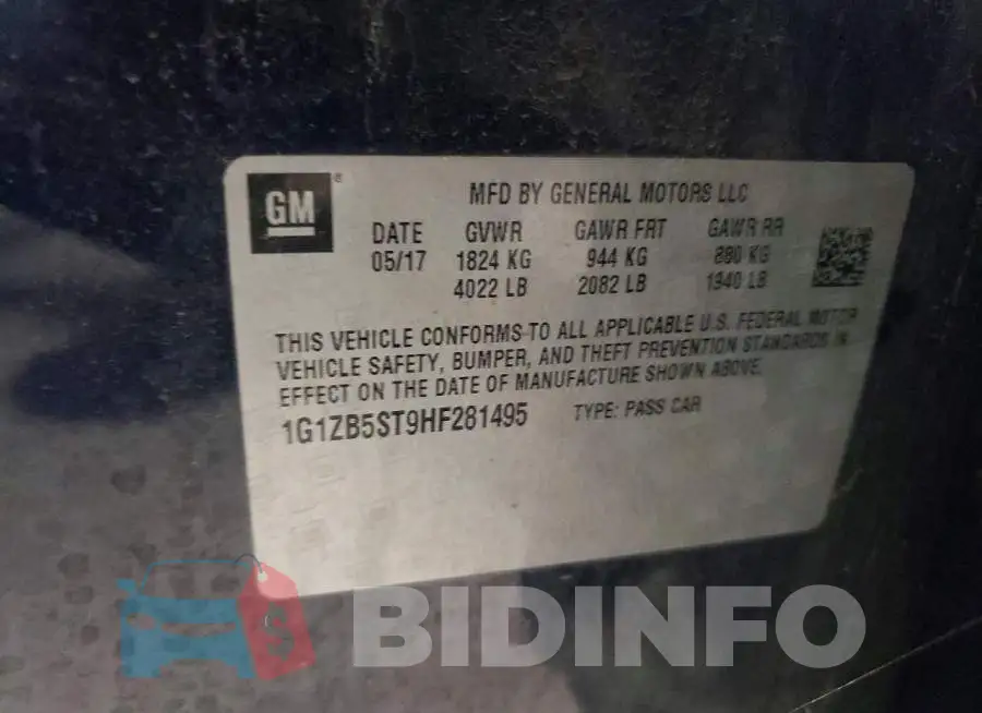 1G1ZB5ST9HF281495 Photo# 12