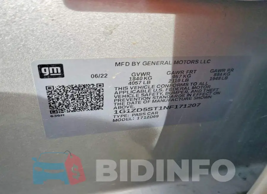 1G1ZD5ST1NF171207 Photo# 12