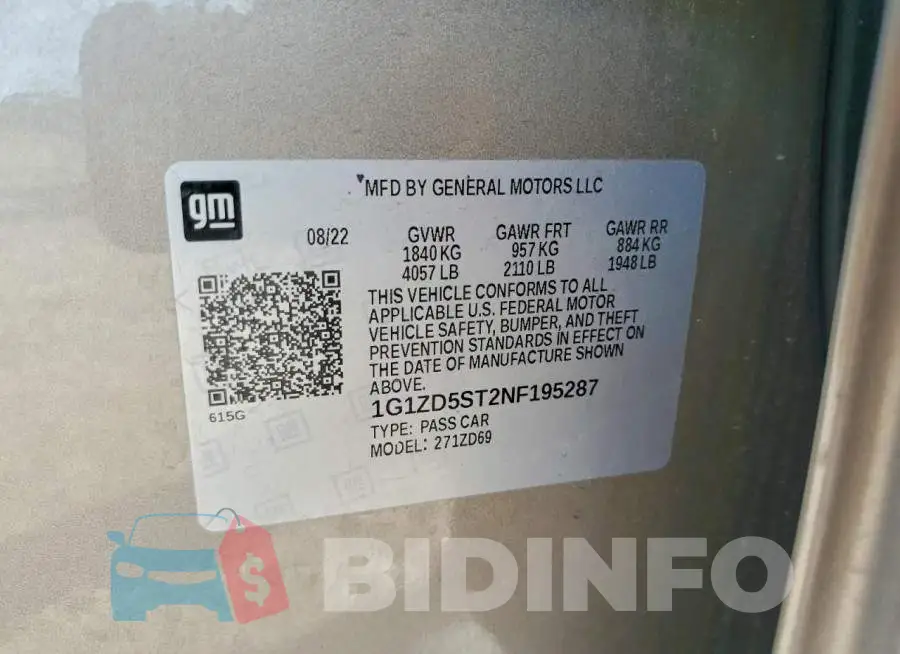 1G1ZD5ST2NF195287 Photo# 12