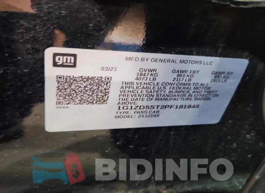 1G1ZD5ST2PF181845 Photo# 12