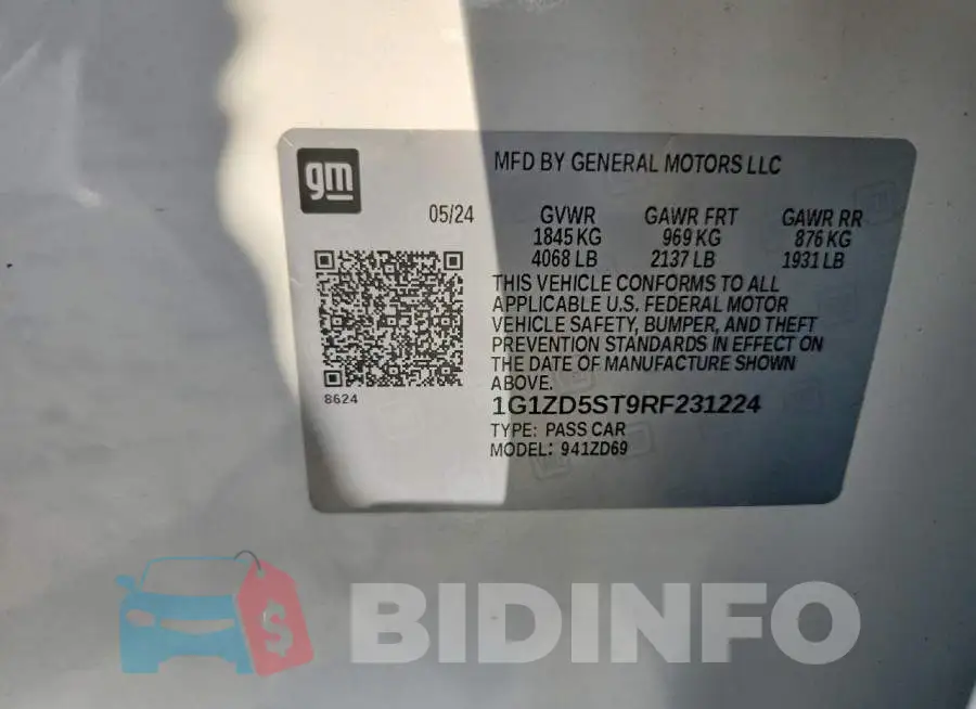 1G1ZD5ST9RF231224 Photo# 12