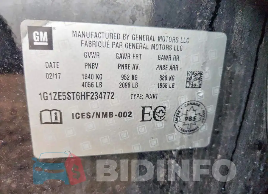 1G1ZE5ST6HF234772 Photo# 12