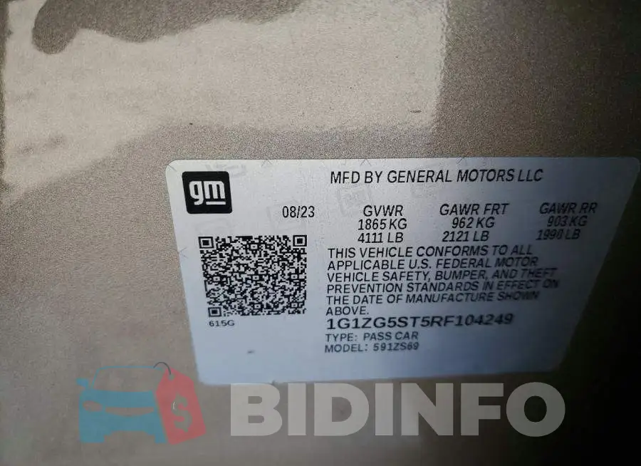 1G1ZG5ST5RF104249 Photo# 12