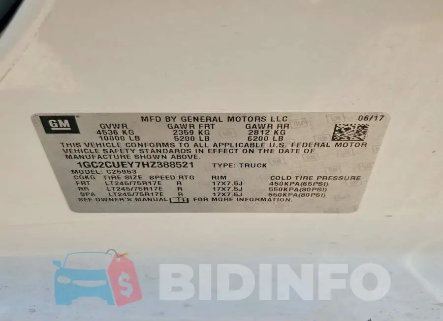 1GC2CUEY7HZ388521 Photo# 12