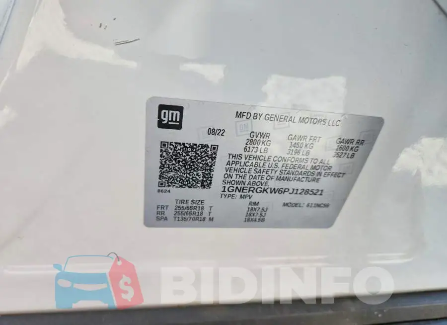 1GNERGKW6PJ128521 Photo# 13