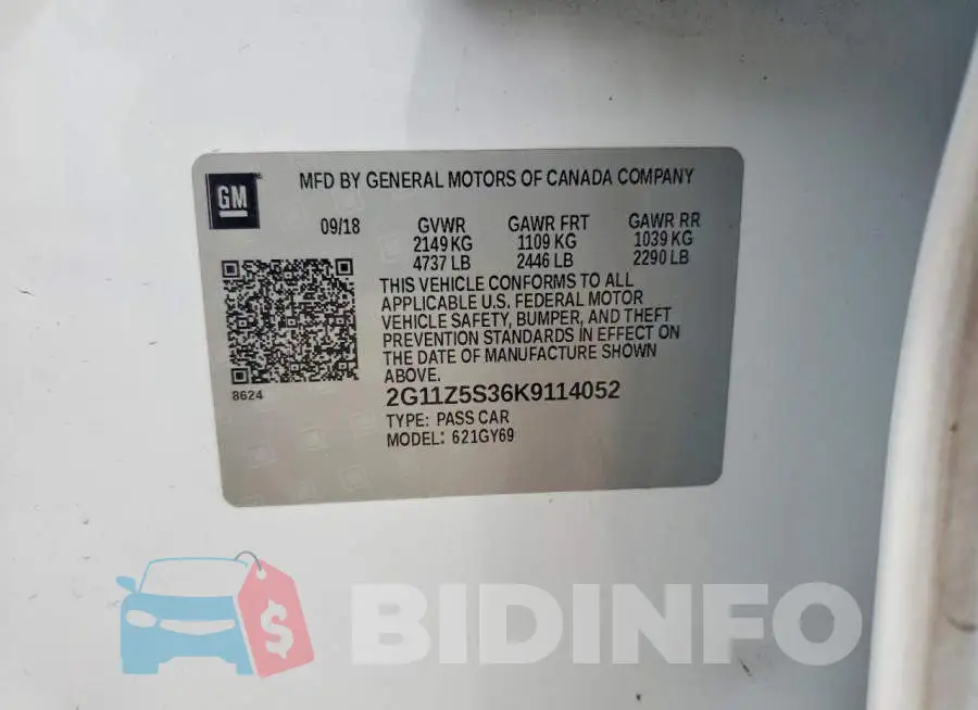 2G11Z5S36K9114052 Photo# 12