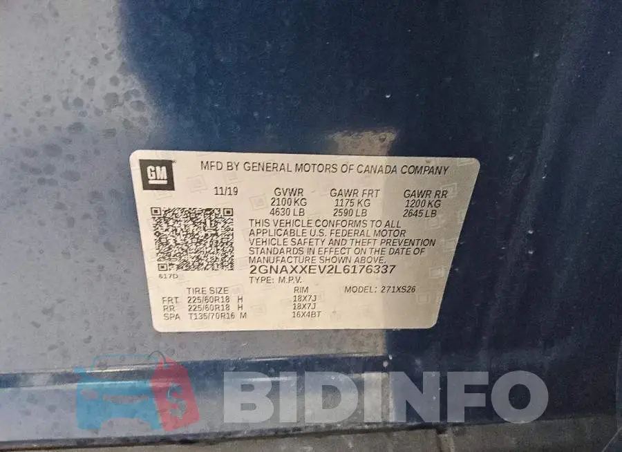 2GNAXXEV2L6176337 Photo# 13