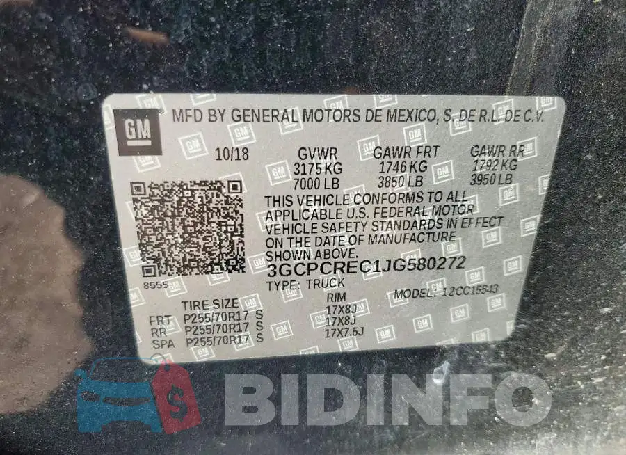 3GCPCREC1JG580272 Photo# 12