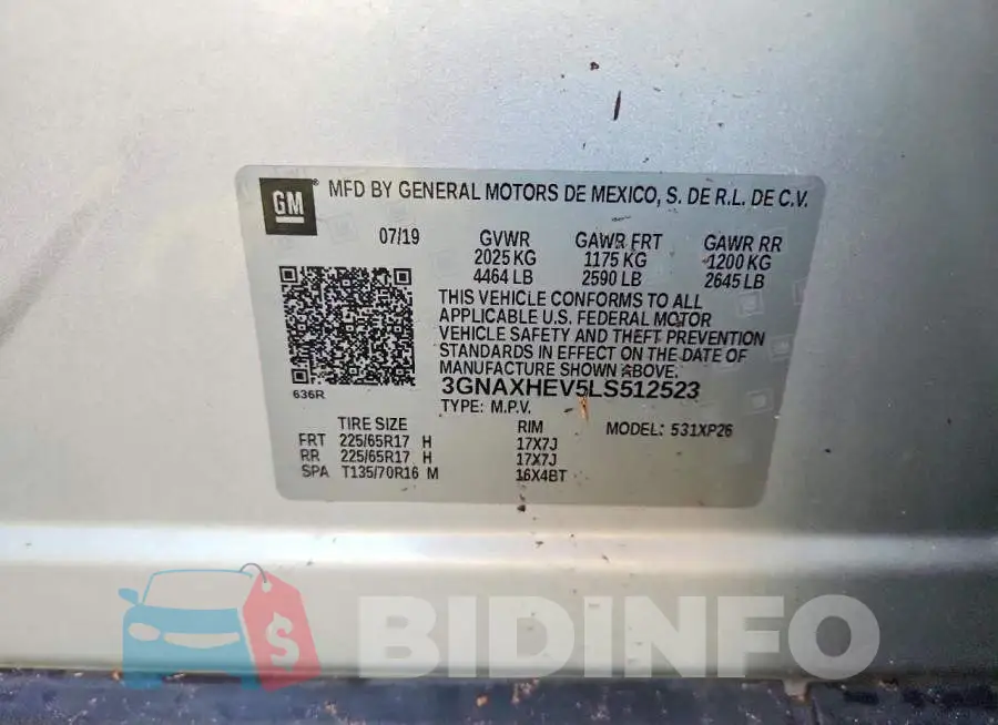 3GNAXHEV5LS512523 Photo# 14