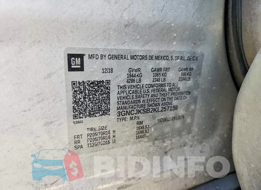 3GNCJKSB2KL257159 Photo# 13