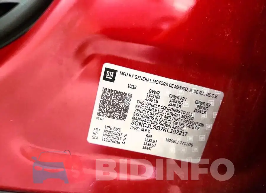 3GNCJLSB7KL192217 Photo# 13