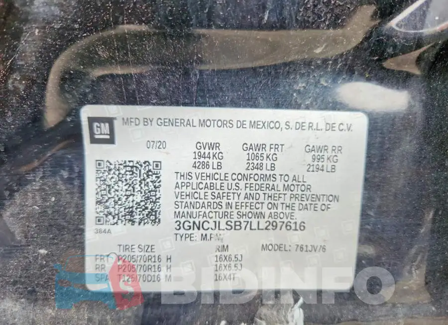 3GNCJLSB7LL297616 Photo# 13