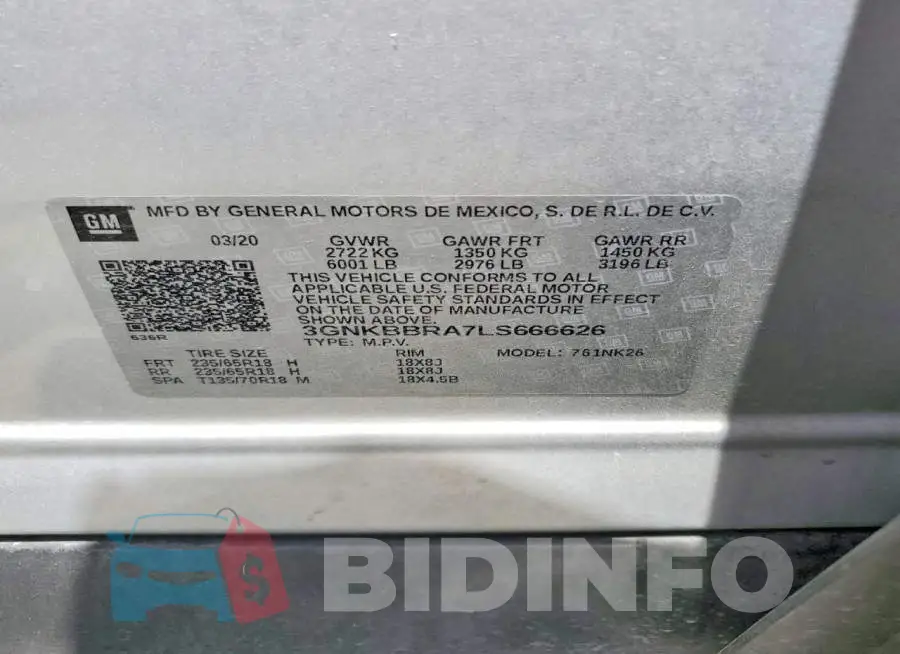 3GNKBBRA7LS666626 Photo# 13