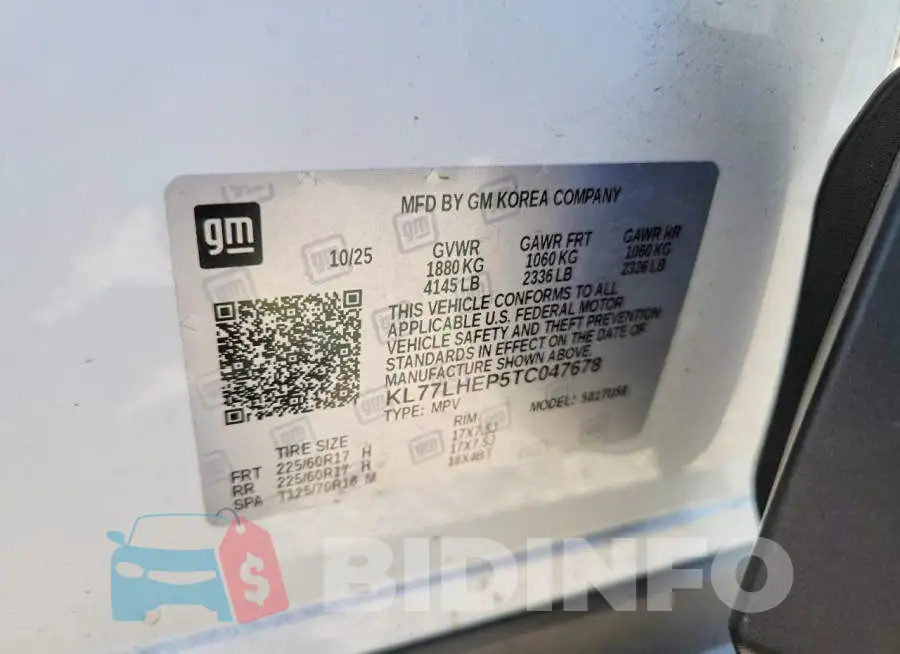 KL77LHEP5TC047678 Photo# 12