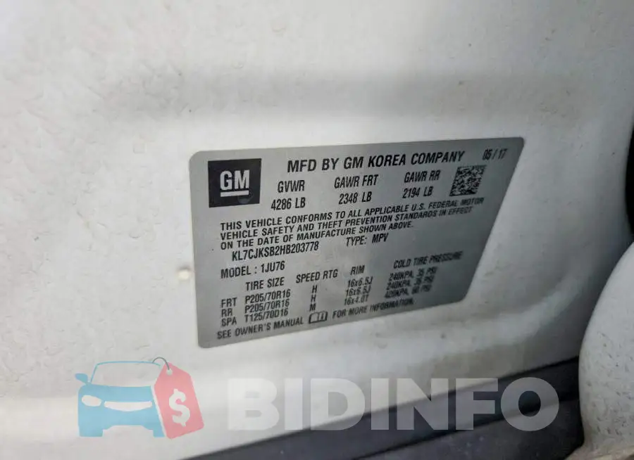 KL7CJKSB2HB203778 Photo# 13