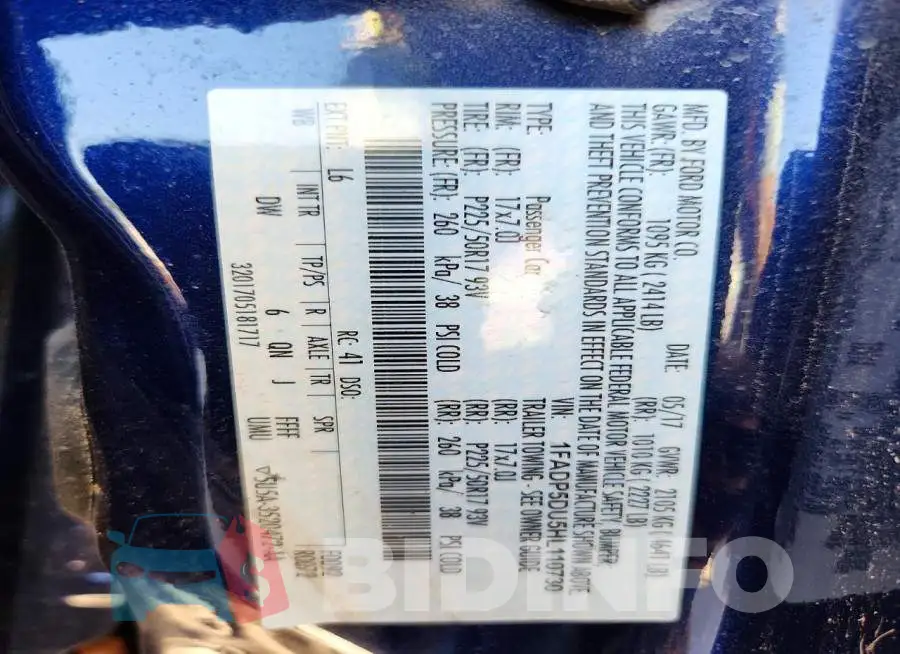 1FADP5DU5HL110730 Photo# 14