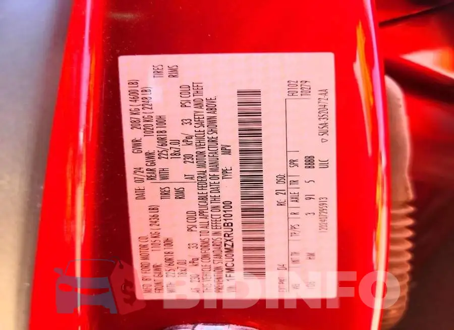 1FMCU0MZXRUB10100 Photo# 13