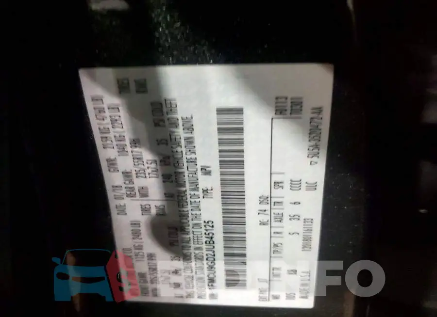 1FMCU9GD2JUB45125 Photo# 13