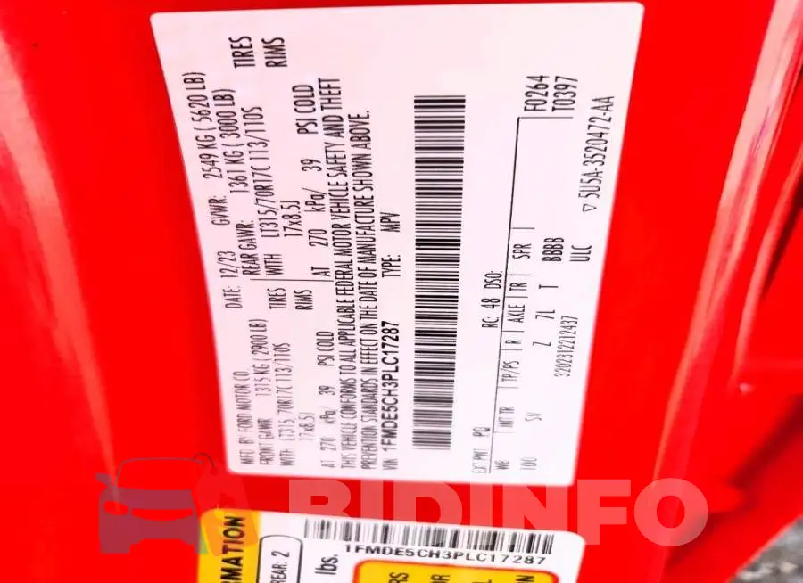 1FMDE5CH3PLC17287 Photo# 13
