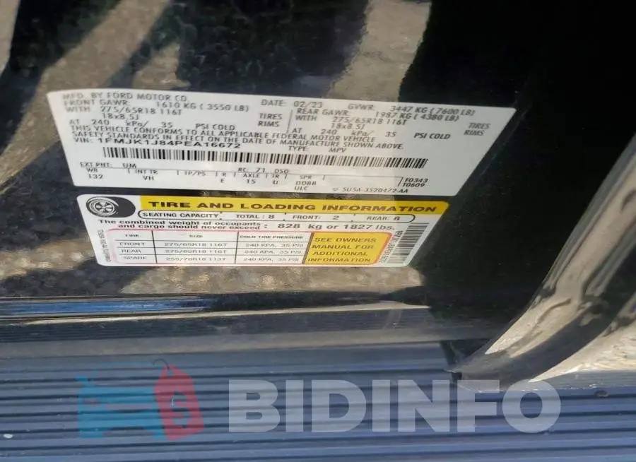1FMJK1J84PEA16672 Photo# 12