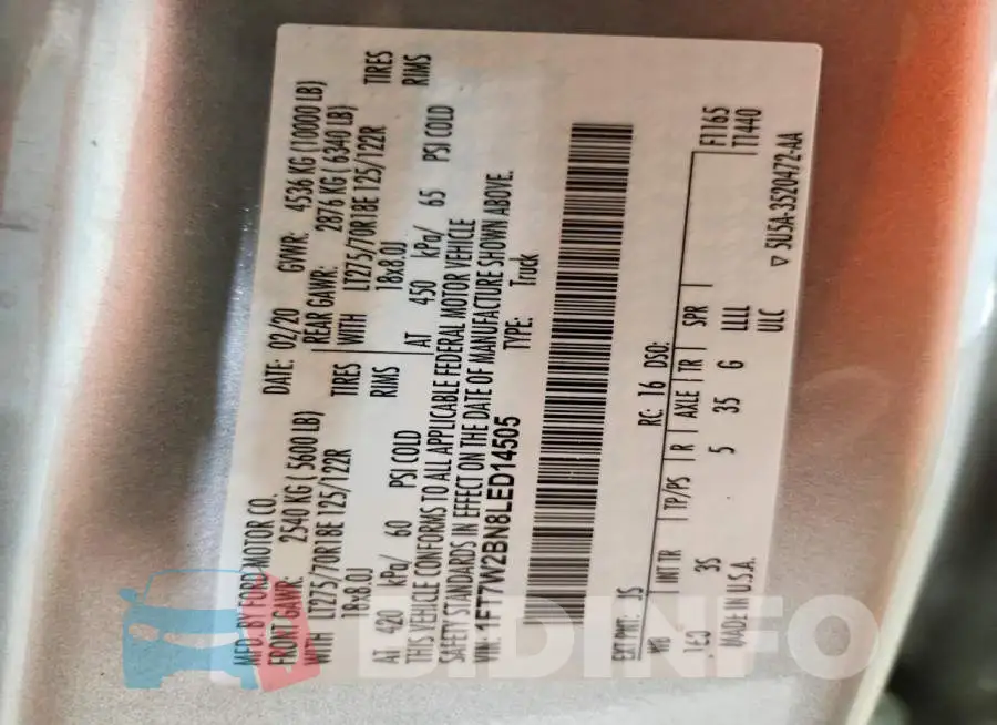 1FT7W2BN8LED14505 Photo# 13