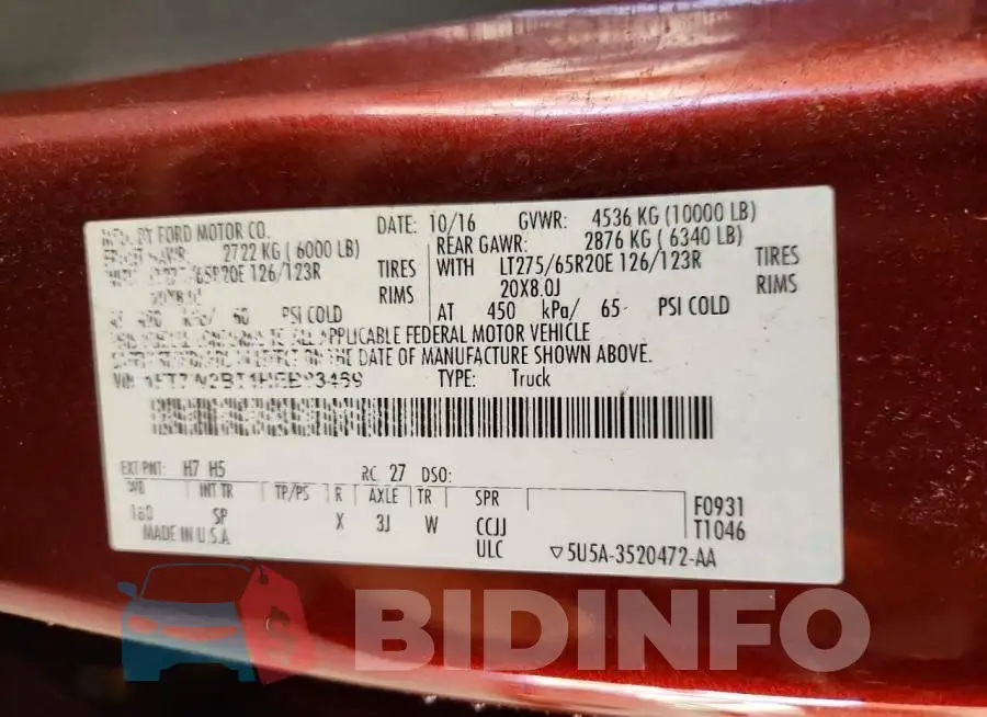1FT7W2BT1HEB83469 Photo# 13