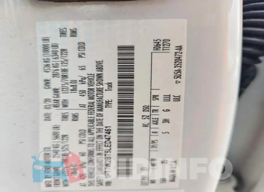 1FT7W2BT5LED47461 Photo# 12