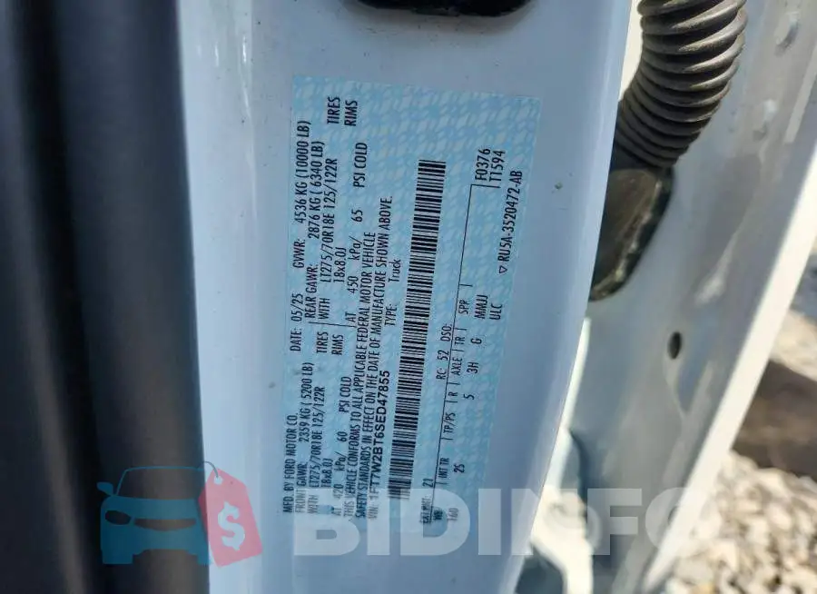 1FT7W2BT6SED47855 Photo# 12