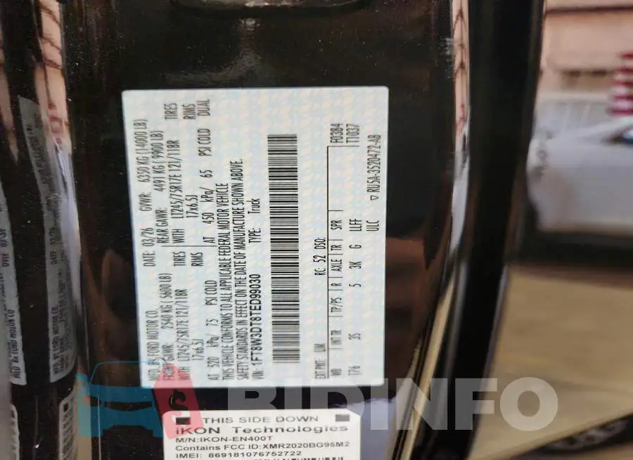 1FT8W3DT8TED99030 Photo# 12