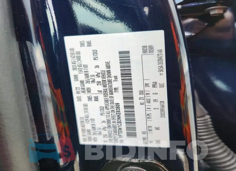 1FTEW1CB3NKE83809 Photo# 12