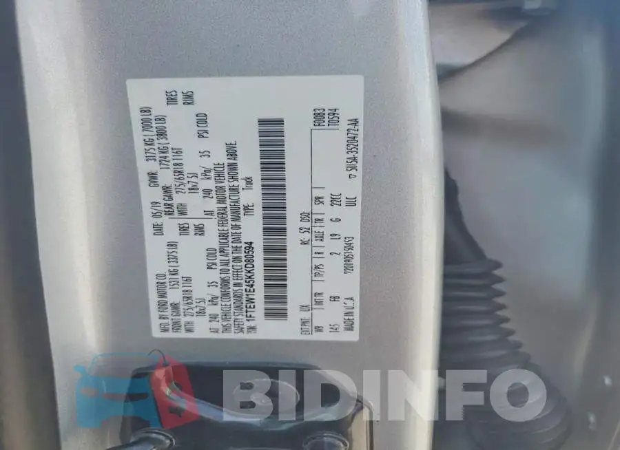 1FTEW1E45KKD80594 Photo# 12