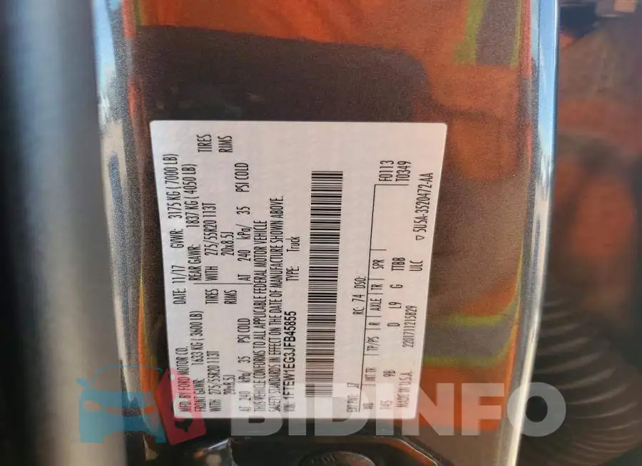 1FTEW1EG3JFB45855 Photo# 13